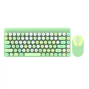 बहु-रंग Keycaps गेमिंग कीबोर्ड कार्यालय रेट्रो पंक इंद्रधनुष कंप्यूटर वायरलेस माउस और कीबोर्ड Combos के लिए लड़कियों