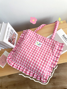 <span class=keywords><strong>Borsa</strong></span> da spiaggia estiva da ragazza con motivo a quadretti alla moda all'ingrosso - Product Image 2