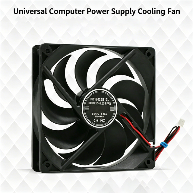 PD12025B12L 12V Brushless DC Axial Fan 120*120*25mm Dual-ball Bearing Electric Universal Desktop Computer Cooling Fan Large Air
