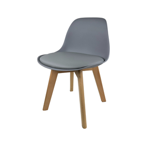 Silla de <span class=keywords><strong>tulip</strong></span>án de plástico para niños de estilo nórdico con asiento acolchado, patas de madera, muebles de jardín de infantes, cojín tapizado de PU, silla para niños - Product Image 2