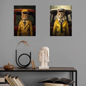 Di alta qualità in metallo parete di <span class=keywords><strong>casa</strong></span> Poster di nuovo Design tassista gatti segno di lavoro magnete stagno sistema di appesa tecnica verniciata - Product Image 6