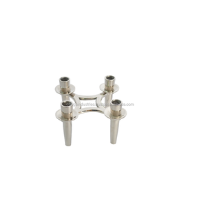 4แขนตกแต่งโต๊ะสแควร์รูปร่างโลหะอลูมิเนียมเทียนคุณภาพสูงเชิงเทียน - Product Image 6