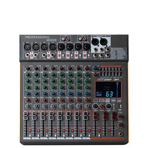 Mezclador profesional de <span class=keywords><strong>ocho</strong></span> canales, efecto de reverberación 99Dsp, cancelación de ruido para transmisión en vivo, actuaciones en escenario para gran oferta - Product Image 1