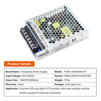 Alimentation AC-DC 72W 5V 12V 15V 24V 27V 48V, transformateur de source d'alimentation à découpage avec efficacité de 88%