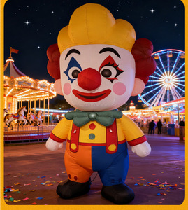 Mascotte <span class=keywords><strong>gonflable</strong></span> de clown de dessin animé, modèle marchant, <span class=keywords><strong>personnalisable</strong></span>, conception gratuite, publicitaire, jaune/rouge/bleu, pour centre commercial et exposition - Product Image 6