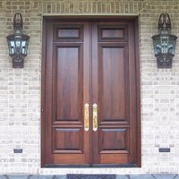 Portes d'entrée doubles personnalisées pour maison résidentielle, résistantes aux ouragans, design en arche avec grille, charnières intérieures, portes en aluminium