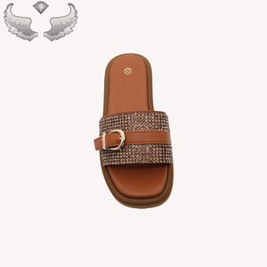 High Quality <b>Summer</b> Design Wear-resistant Leisure Wholesale Ready to Ship Inventory Metal Breathable Women's <b>slippers</b> Sandals - Product Image 6