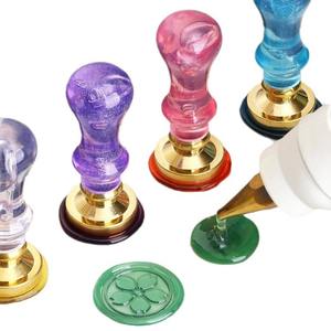 Bâton de cire à cacheter Suidis Ice Crystal, rond de 1,1 cm, semi-transparent, pour pistolet à cire chaude, fournitures d'artisanat en vrac - Product Image 5