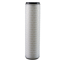 Cartouche filtrante plissée de type bougie à embout microporeux en PP avec membrane PTFE de 0,2 micron pour pré-filtration des liquides 500L/heure