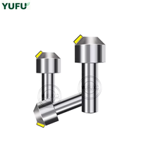 Machine de découpe acrylique personnalisable YUFU OEM, couteau diamanté à revêtement DLC biseauté à 45 degrés, dureté élevée 45HRC, tournage rapide pour