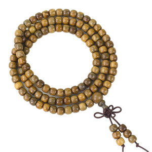 Pulsera de Sándalo con 108 Cuentas de Barril de 5x6mm, Cuentas de Oración Budistas, Estilo Chino, Joyería para Hombre y Mujer - Product Image 4