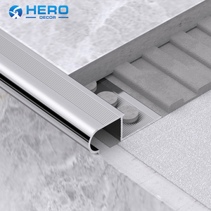 Profilés antidérapants en forme de J, bande de <span class=keywords><strong>protection</strong></span> imperméable, design traditionnel, bordure d'<span class=keywords><strong>escalier</strong></span> en aluminium, nez de marche en métal Hero pour la maison - Product Image 2