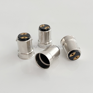 حامل مصباح BA15D مطلي بالنيكل والنحاس أدى ضوء السيارة التنغستن <span class=keywords><strong>B15</strong></span> لحام مزدوج الاتصال B15D قاعدة مصباح - Product Image 2