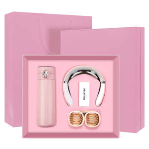 Anuncio Nuevo estilo Caja de regalo Frasco de vacío + Masajeador de cuello + Ventilador de cuello Bonito conjunto de regalo promocional para amantes Artículos de regalo corporativo - Product Image 2