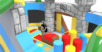 Combo château dragon et chevalier tours château médiéval décor ailes de dragon zone de saut toboggan non toxique PVC arrière-cour fêtes d'anniversaire