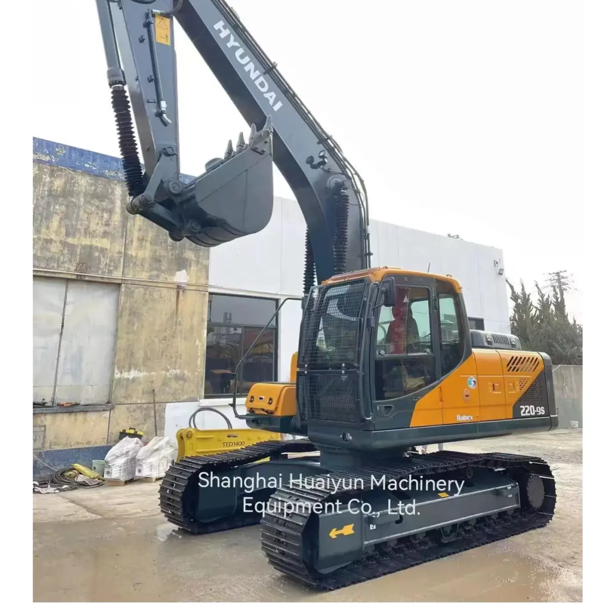 Original 22 Ton second hand diggers construction equipment used crawler used excavadora excavators Hyundai R220LC-9S