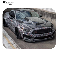 Capot moteur en fibre de carbone style TF pour Mustang S550 2015-2023, kit de conversion amélioré