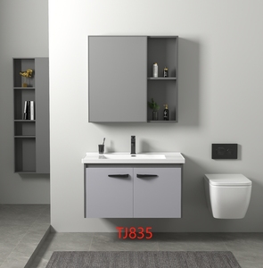 Muebles de <span class=keywords><strong>Baño</strong></span> de Diseño Moderno con <span class=keywords><strong>Espejo</strong></span> LED Resistente al Agua <span class=keywords><strong>y</strong></span> <span class=keywords><strong>Lavabo</strong></span> de Cerámica para Uso Doméstico - Product Image 6