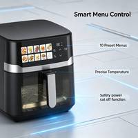 Friteuse à air numérique multifonctionnelle sans huile grande capacité 6,5 L, cuisson rapide, offre spéciale