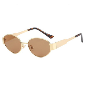 Lunettes de soleil vintage à monture ronde et ovale, style européen et américain, pour un look tendance et un look urbain, unisexe - Product Image 2