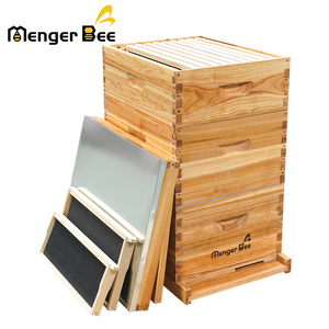 Mỹ tại chỗ bán lẻ sáp tráng bằng gỗ langstroth <span class=keywords><strong>Bee</strong></span> <span class=keywords><strong>Hive</strong></span> hoàn chỉnh hộp tổ ong 3 lớp với khung thiết bị nghề nuôi ong - Product Image 5