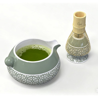 Fournisseur en gros 3pcs Japon de qualité cérémonielle Matcha bol fouet kits japonais personnalisé céramique Matcha thé bol ensemble avec bec
