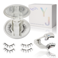 Kit de cils magnétiques souples personnalisés en gros, marque privée, réutilisables, Quantum avec applicateur, sans colle, courbure D, certifié CE