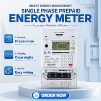 Meter Listrik Prabayar Satu Fasa dengan Keypad STS dan Komunikasi Nirkabel RF/4G, Kompatibel dengan Sistem Vending AMR AMI Gratis