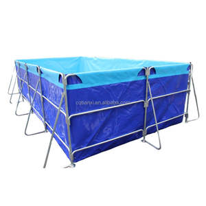 Équipement commercial d'aquaculture de grands étangs à poissons <span class=keywords><strong>en</strong></span> plastique mobiles extérieurs pour l'élevage de tilapia - Product Image 1