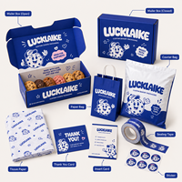 Boîte d'emballage pour biscuits en carton ondulé imprimée en couleur, recyclable, avec logo personnalisé et forme adaptable
