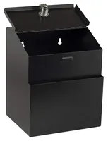 Boîte à suggestions en acier murale avec serrure-Boîte de donation--Boîte de vote-avec 25 cartes à suggestions gratuites