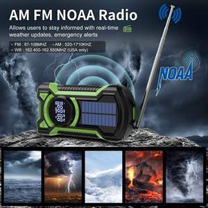Factory Multifunction Solar Hand Crank Radio IPX5 Waterproof 4000mAh Power Bank NOAA FM AM SW BT Radio with Flashlight - Product Image 5