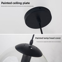 Lampe suspendue LED en verre transparent en forme de bulle, style nordique, design minimaliste à tête unique, pour restaurant et bar, garantie 3 ans