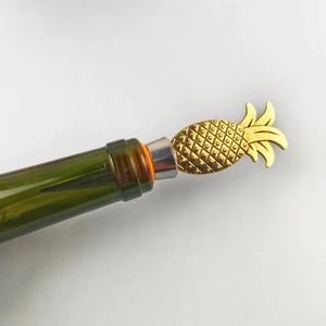 Golden Pineapple Wine Stopper Metal Sealing Universal Bottle Plug Colorful Design - Product Image 3