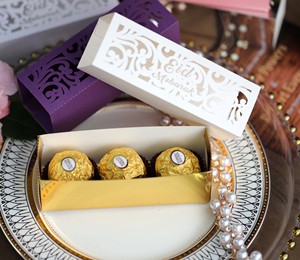 Boîtes à bonbons et chocolats personnalisées, 10 pièces, décorations de fête, fournitures en papier pour l'aïd musulman