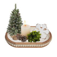 Haute qualité fait à la main ferme ornement rustique plateaux en bois décor ovale en forme de perle bois décoratif Table basse plateau de service