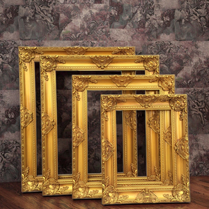 Antique barroco Vintage Gold Photo Frame luxo <span class=keywords><strong>Wall</strong></span> Decor para casa