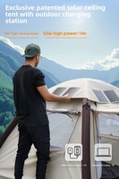 Tente de toit de panneau solaire portative tente de Camping gonflable imperméable avec la pompe électrique installation facile et tente de coup