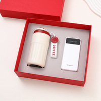 Coffret Cadeau d'Affaires : Tasse Isotherme à Affichage Numérique, Batterie Externe avec Câble de Données – Personnalisation Haut de Gamme pour Entreprises, Vente en Gros avec LOGO