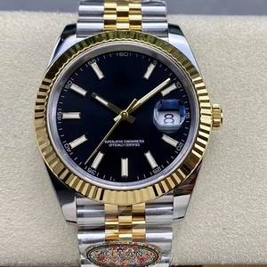 Super Quality Mechanical Luxury <b>Watch</b> Waterproof 41mm Two Tone Gold 904L Steel 3235 Movement 126-334 Black Jubilee Strap - Product Image 1
