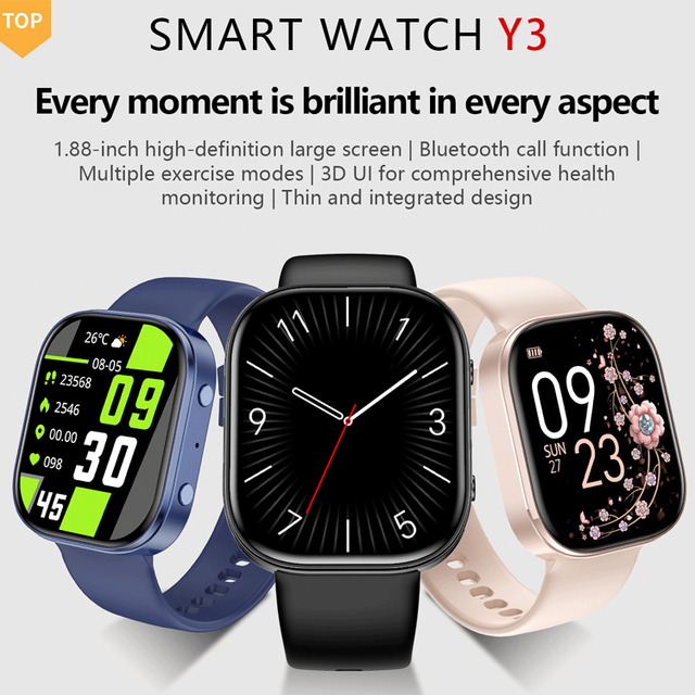 Cheap Smart Watch 1.88inch Screen Cross-Border Explosion Models Sports Smart Watch for Bluetooth Call Step Monitoring Wholesale