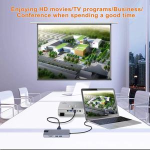 Hot bán Type-<span class=keywords><strong>C</strong></span> Splitter HD TV 4K <span class=keywords><strong>Thunderbolt</strong></span> 3 Docking Station máy tính xách tay <span class=keywords><strong>Adapter</strong></span> <span class=keywords><strong>USB</strong></span> <span class=keywords><strong>C</strong></span> HUB - Product Image 4