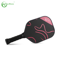 Fourniture d'usine Zhensheng Raquette de pickleball à pagaie en fibre de carbone portable disponible en OEM avec logo personnalisé pour le divertissement