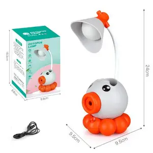 Taille-<span class=keywords><strong>crayon</strong></span> créatif en forme de pieuvre, porte-stylo, <span class=keywords><strong>lampe</strong></span> de table <span class=keywords><strong>LED</strong></span> - Product Image 1