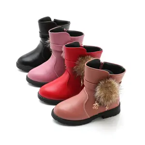 2024 Offre Spéciale filles mode nouvelles bottes Martin en cuir botte extérieure arc lumineux 3 couleurs bottes de mode