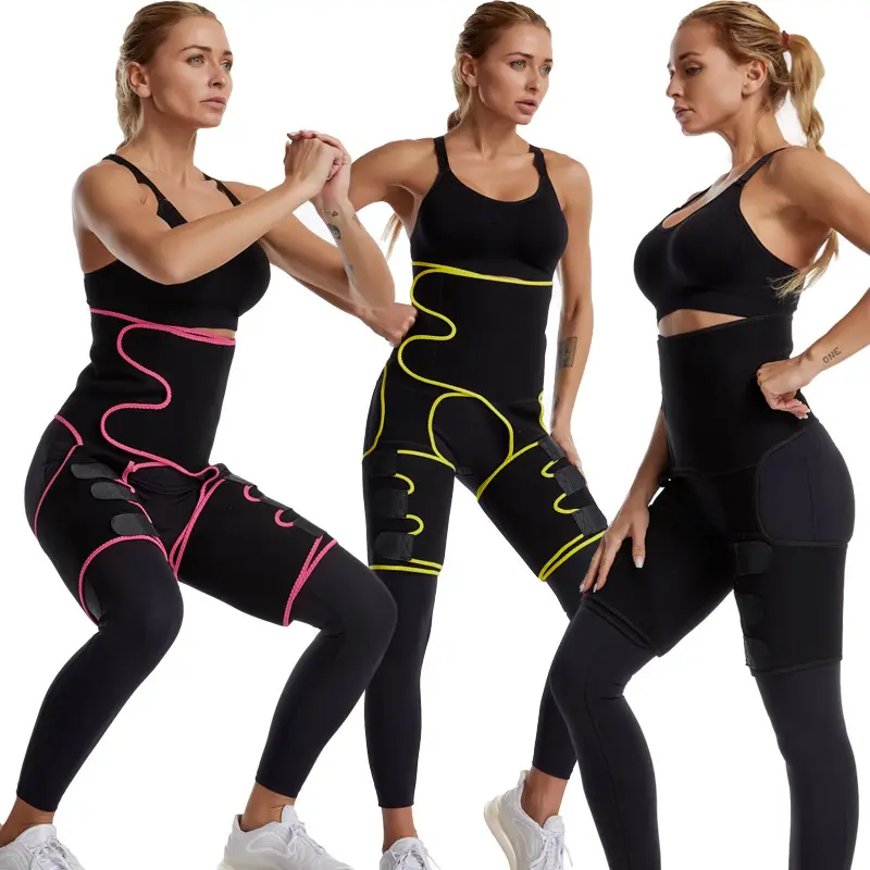 Vrouwen Gewichtsverlies Neopreen Afslanken Riem Zweet Body Been Shaper Hoge Taille 3 In 1 Beste Trainer Butt Lifter Vrouwen neopreen