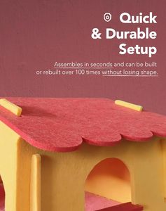 Cachette pour chat en feutre acoustique en laine personnalisable et confortable, design moderne et écologique, à faire soi-même, pour les maisons d'animaux avec des éléments décoratifs - Product Image 4