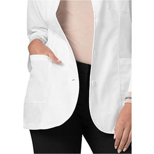 अस्पताल फार्मेसी प्रयोगशाला के लिए उच्च गुणवत्ता वाले यूनिसेक्स व्हाइट लैब कोट वसंत/गिरने प्रत्यक्ष कारखाने के लिए मोटी चिकित्सक वर्दी - Product Image 2