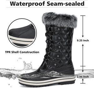 Botas de Nieve hasta la Rodilla para Mujer <span class=keywords><strong>Mishansha</strong></span>, Impermeables, con Entresuela de EVA, Térmicas, con Forro de Algodón para el Invierno - Product Image 2