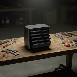 Coffre à outils en métal Vevor de 8,6 pouces, 5 tiroirs, acier robuste, revêtement en poudre noire, armoire de rangement d'outils industrielle - Product Image 2